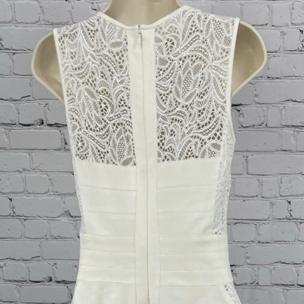Cache Ivory Sleeveless Sheath Hourglass Dress Sz.6 - Picture 2 of 6